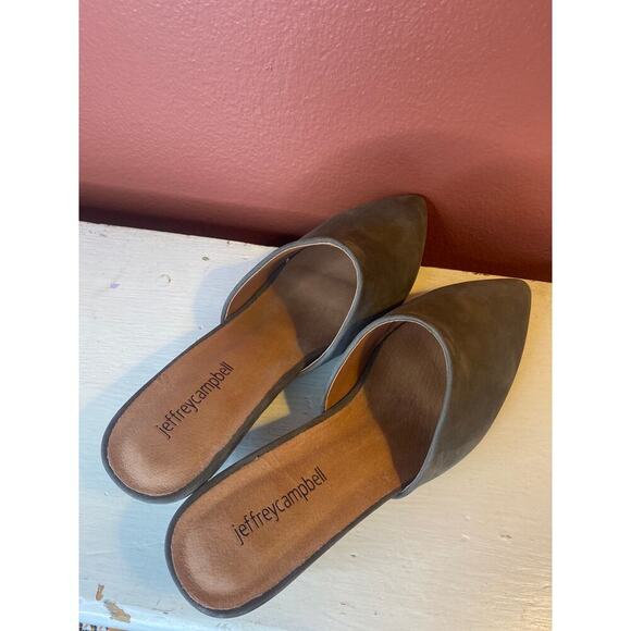 Gray Jeffrey Campbell Suede Noah Mules 8 - Picture 4 of 6